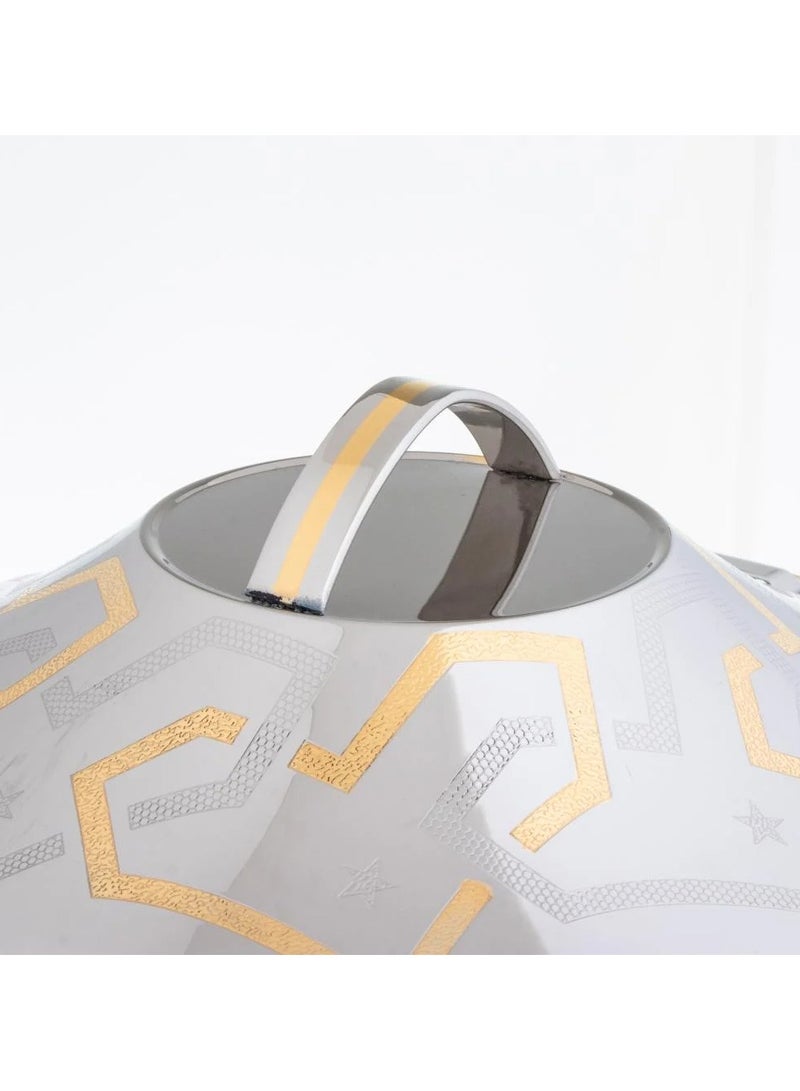 بوهارا حافظة طعام من الستانلس ستيل مطلي باللون الذهبي مقاس 5 لتر - Image 3