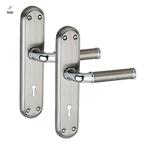 Atom Heavy Duty Mortise Door Lock for Bedroom, Living Room, Main Door, Silver Satin Finish | 3 Keys | 6 Lever Double Stage Lockset for House Hotel Office(FLORADOTTEDKY) - Image 3