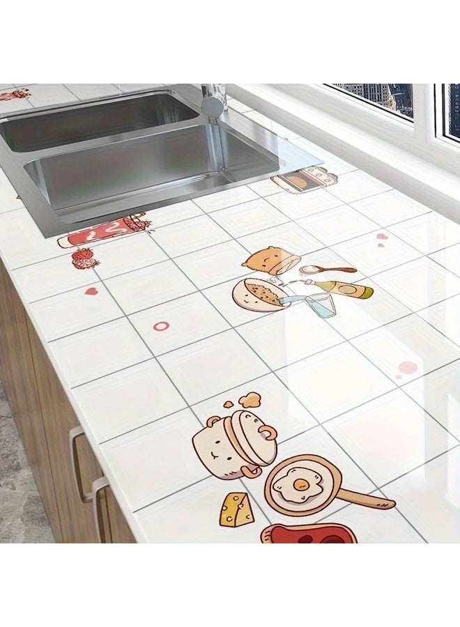 Zeemey 1 Roll, Aluminum Foil Metal Marble Wallpaper, Kitchen Oil-Proof Sticker, Heat-Resistant Wallpaper, Kitchen Bathroom Wall Decal(60*500CM) - Image 3