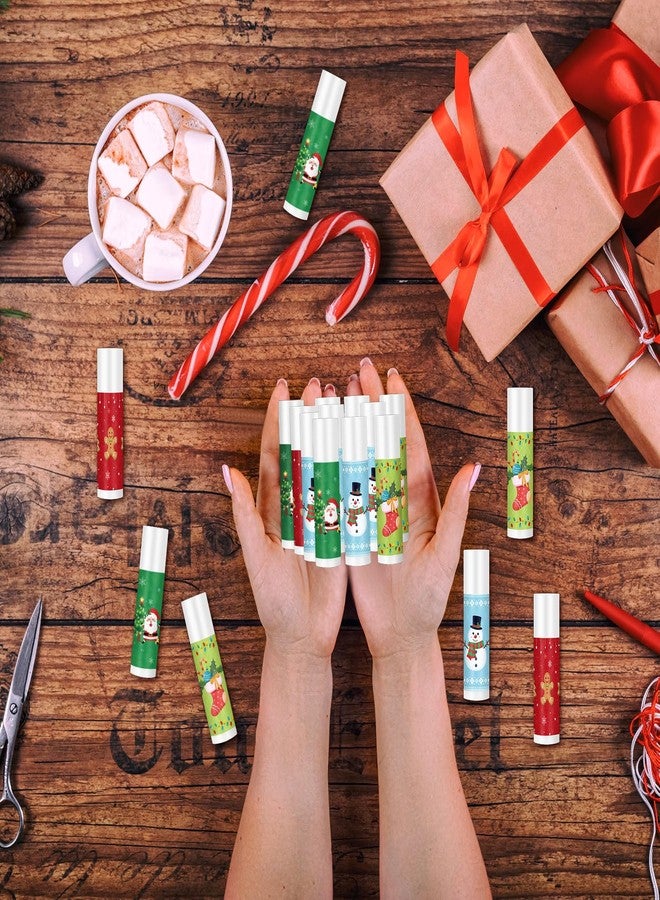 Sosation Holiday Christmas Lip Balm Bulk Jasmine Flavored Christmas Gifts Stuffer Moisturizing Lip Balms Stocking Gift, Lip Care, Christmas Party Supplies(40 Pcs - Image 5