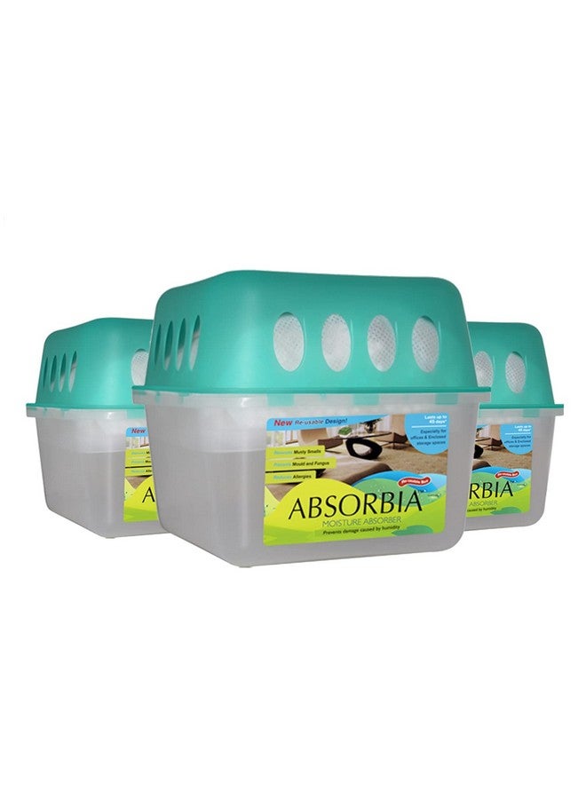 Absorbia Moisture Absorber | Absorbia Reusable Box w/Refill - Pack of 6 (800ml) | Dehumidifier for Basement, Storerooms, Spare Rooms Lofts | Fights Against Moisture, Mould, Fungus Musty Smells - Image 1