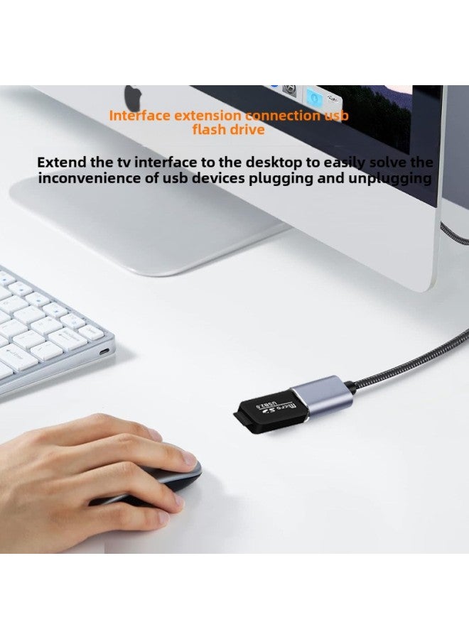 3.0 Extension Cord USB3.0 Male-to-female Hard Disk Computer Printer U Disk Mouse Keyboard Extension Braided Cord-Color:Usb Male To Female Extension Cable 【usb 3.0】-Line Length:1m - Image 4
