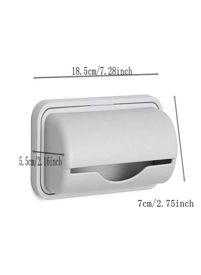 Dranvosk 2Pack Small Trash Bag Dispenser Wall Mount with 2 Hooks for Kitchen Bathroom Waste Bin Can Liner Holder Organizer Under Sink - Image 5