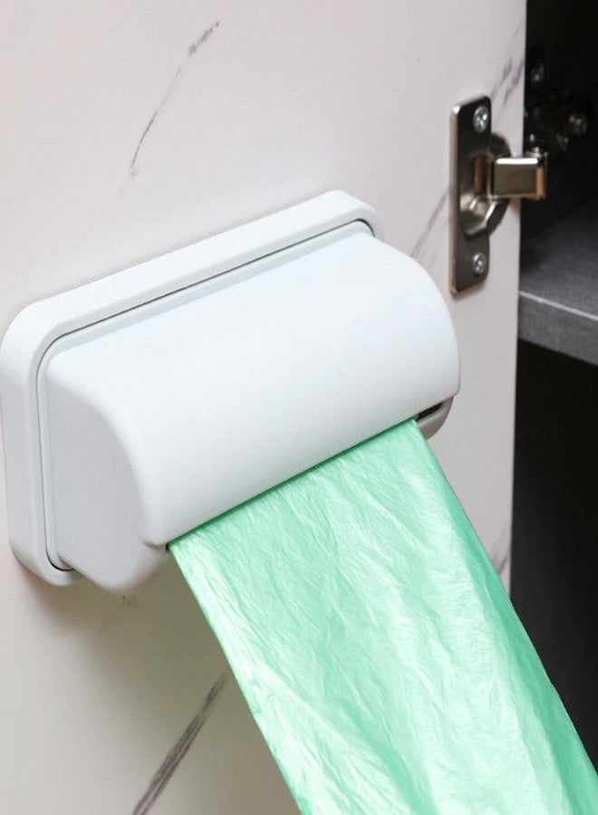Dranvosk 2Pack Small Trash Bag Dispenser Wall Mount with 2 Hooks for Kitchen Bathroom Waste Bin Can Liner Holder Organizer Under Sink - Image 4