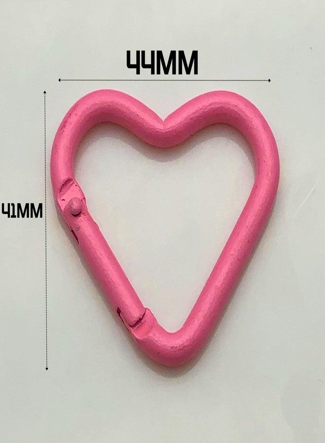 MOTOFITOOL 16-Pack Pink Heart Carabiner Clips, Cute Keychain Accessories for Backpacks & Hiking Gear, Aluminum Alloy Spring Snap Hook (Lightweight, Bulk Value Set) - Image 2