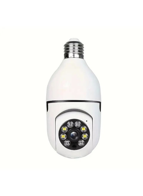Smart Lamp Holder Bulb Camera with Full-Color Night Vision, Audio, and Lights