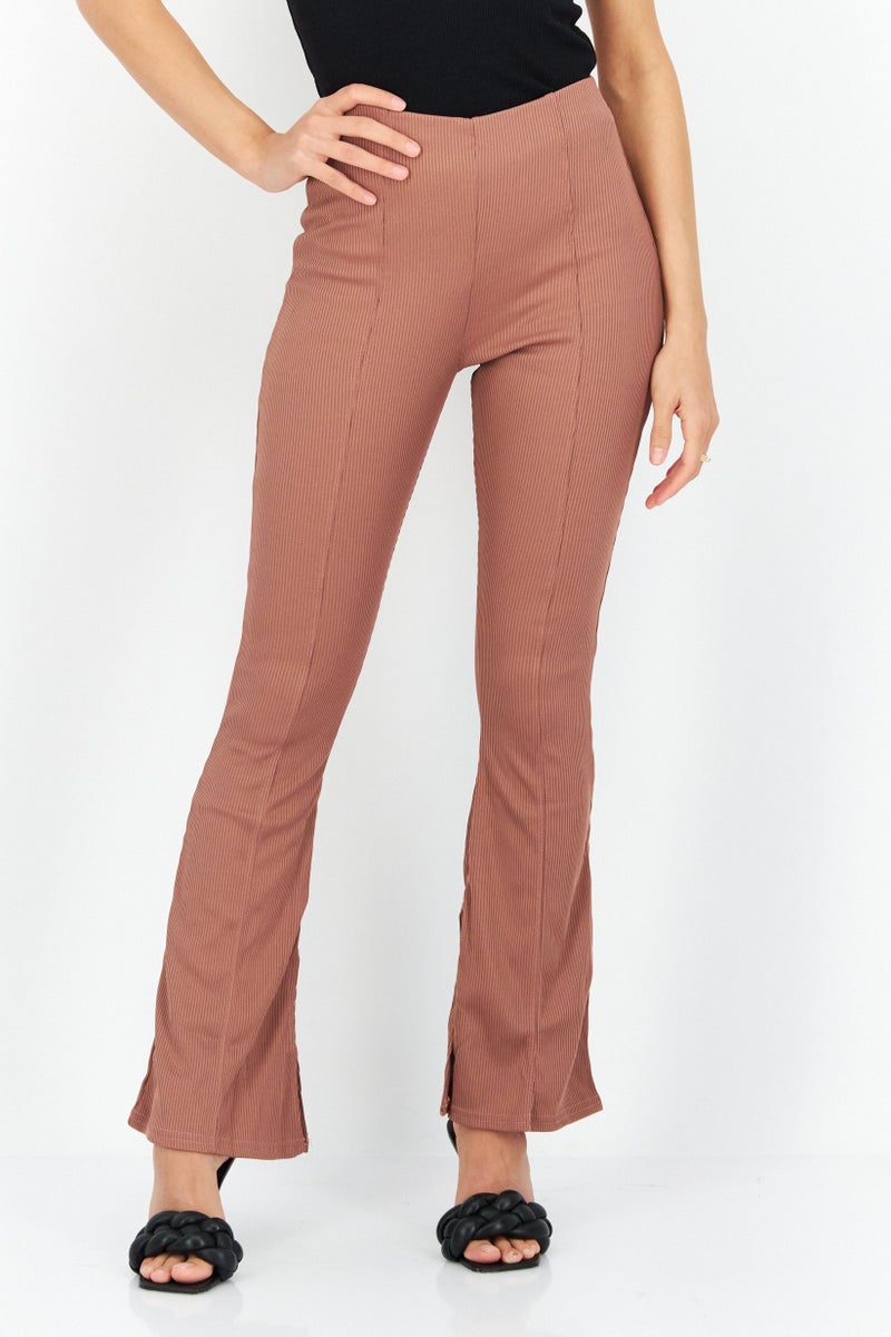 MISSY EMPIRE سروال نسائي ضيق بقصة بوت، بني - Image 1