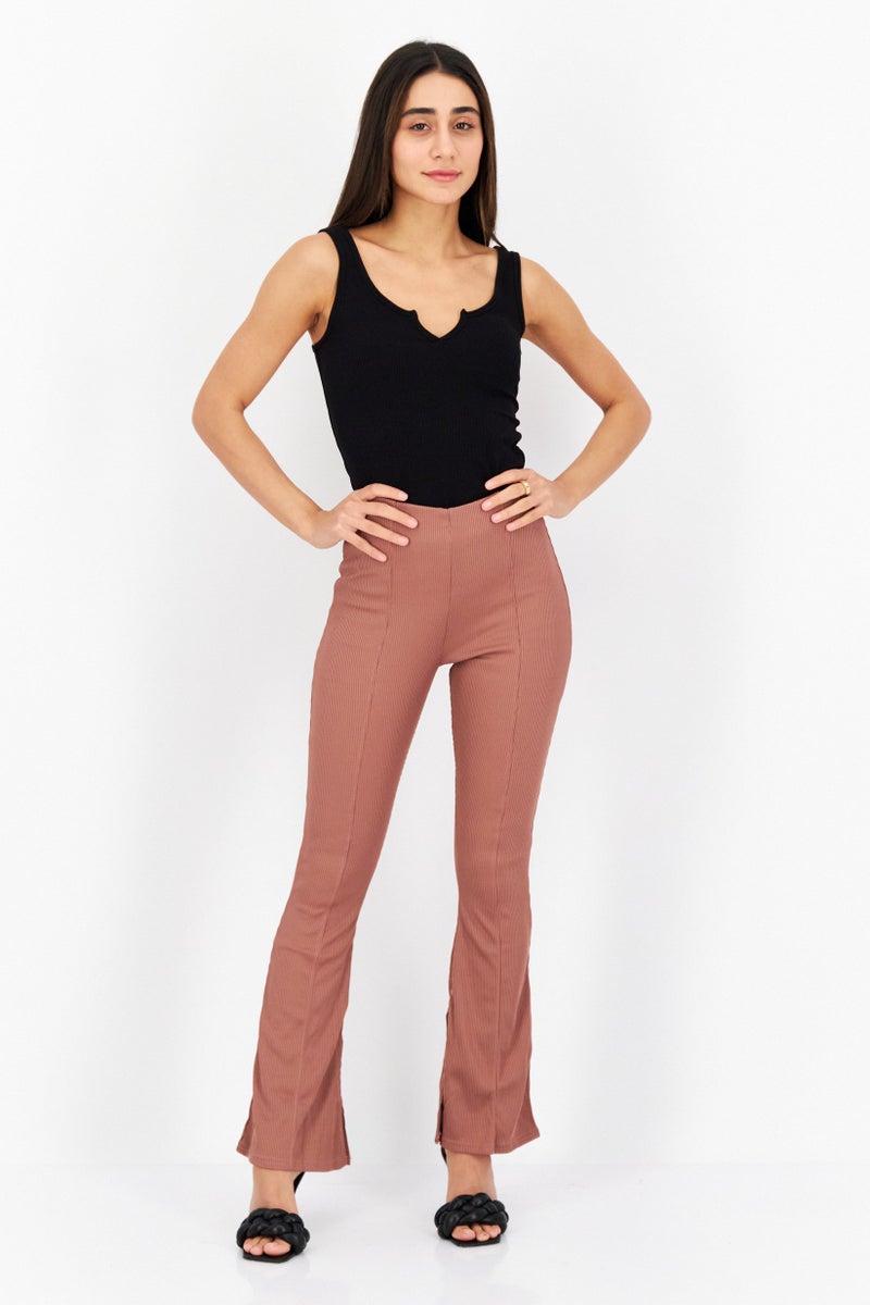 MISSY EMPIRE سروال نسائي ضيق بقصة بوت، بني - Image 2