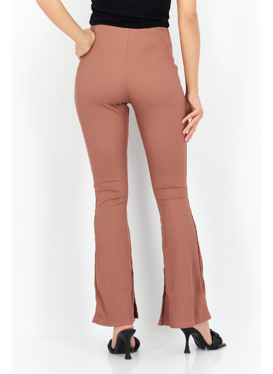 Women Ribbed Stretchable Boot Cut Pants, Brown - pzsku/Z74F15FC68675B0861D39Z/45/_/1726108992/2cc51b74-0caf-4997-8403-70650e36c0dd