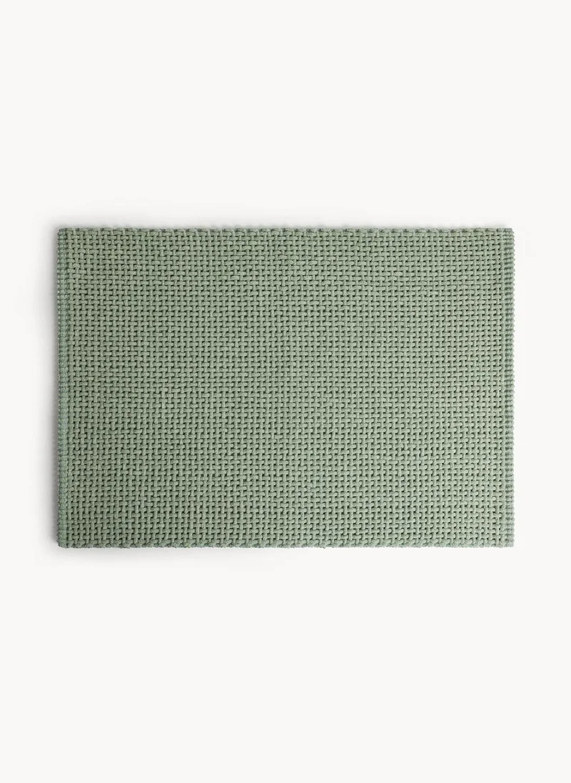 Coincasa Coincasa-Bathroom Rug In Woven Chenille-60X90CM-Grey