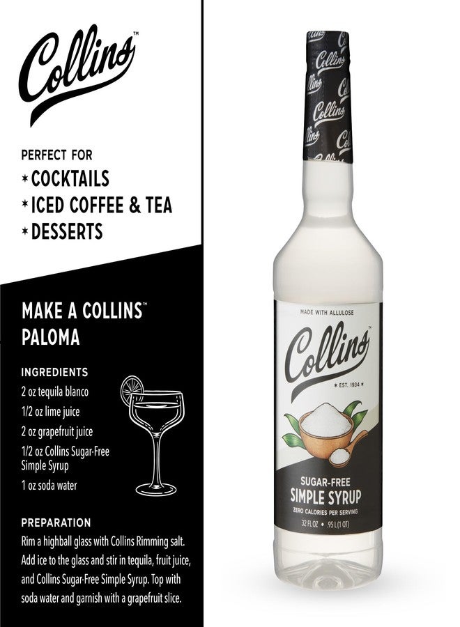 Collins Chicago شراب كولينز البسيط الخالي من السكر للمشروبات، شراب قهوة الألولوز، مُحلي كوكتيل منخفض الكربوهيدرات مناسب لنظام الكيتو، 32 أونصة. عبوة من قطعة واحدة - Image 5