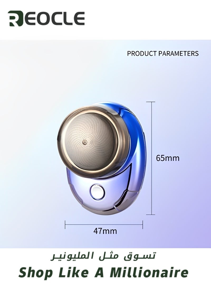 ريوكل ماكينة حلاقة كهربائية صغيرة محمولة للرجال، ماكينة حلاقة كهربائية سحرية قابلة لإعادة الشحن عبر USB، ماكينة حلاقة كهربائية قوية للسفر والمكتب ورحلات العمل - Image 5