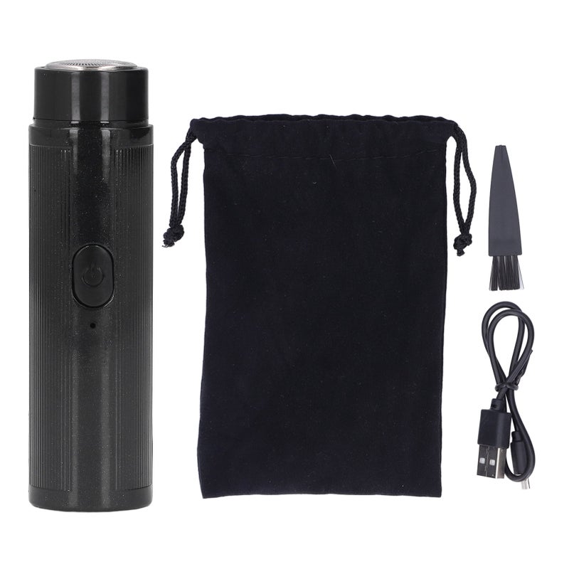 Mini Electric Shaver Portable Rechargeable Quiet Work Low Noise 3.7V 2W Easy Use for Travel Home MenBlack - Image 1