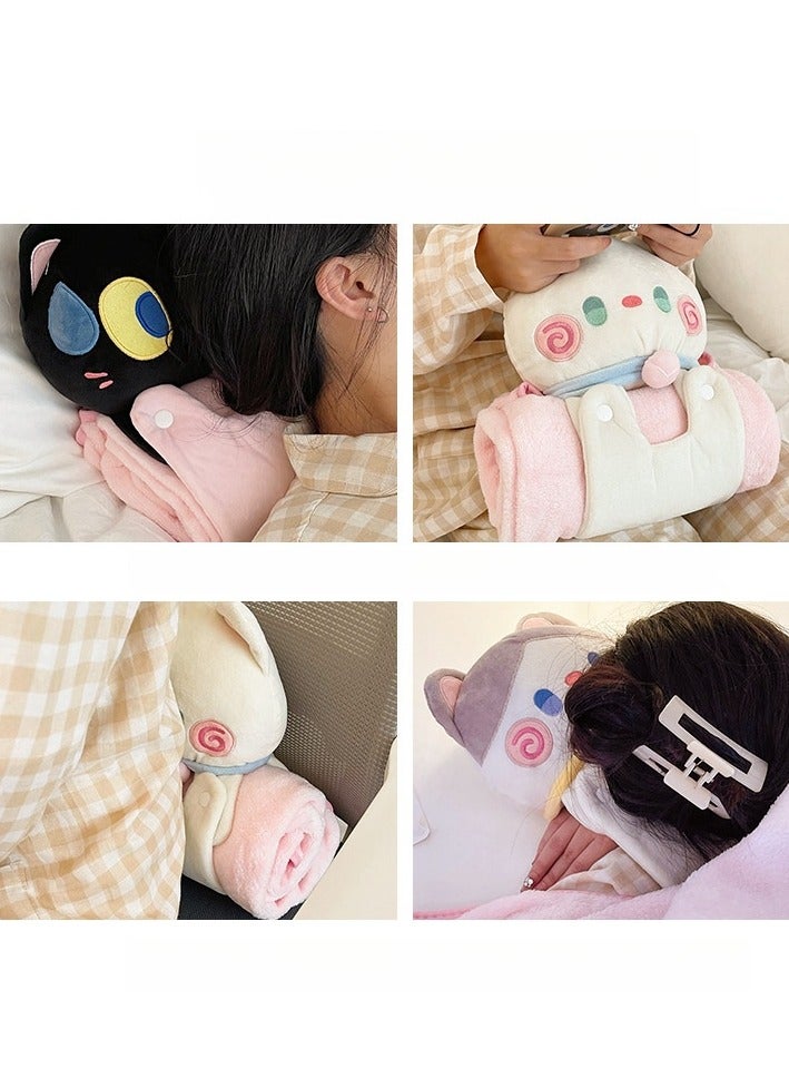 Pillow And Blanket Can Be Used For Both Car And Sofa Cushions, Suitable For Travel, Airplanes, Trains, Beds, Offices, And Rest  - Image 2