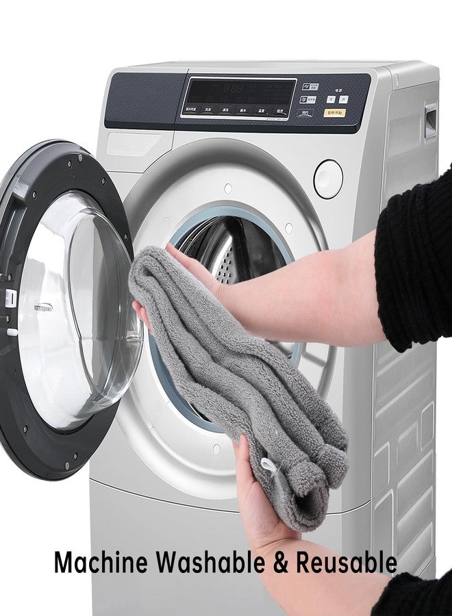 SENOMOR غطاء مقعد المرحاض، غطاء مرحاض ناعم وسميك ودافئ مع أزرار تثبيت قابل للتمدد وقابل للغسل من قماش الألياف، سهل التركيب والتنظيف (رمادي) - Image 4