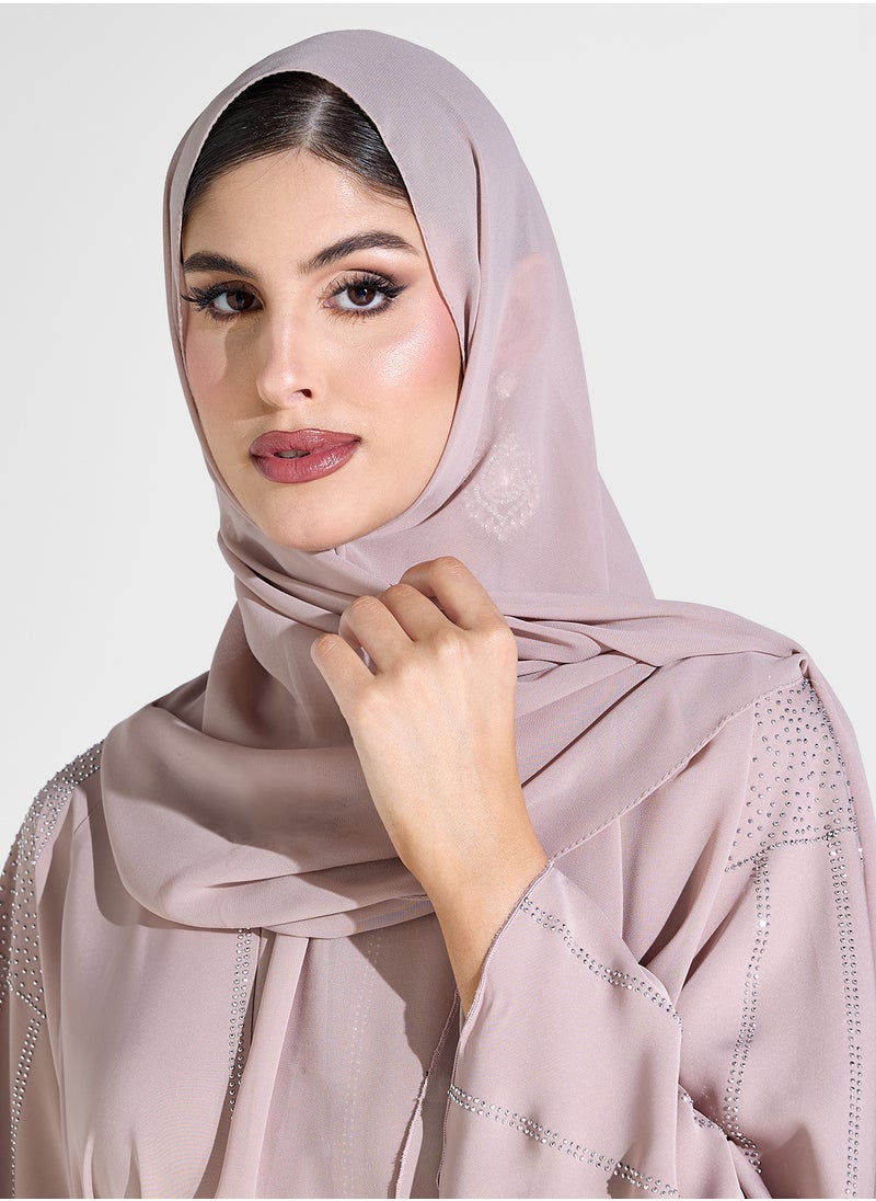Abaya With Embellishment & Sheila