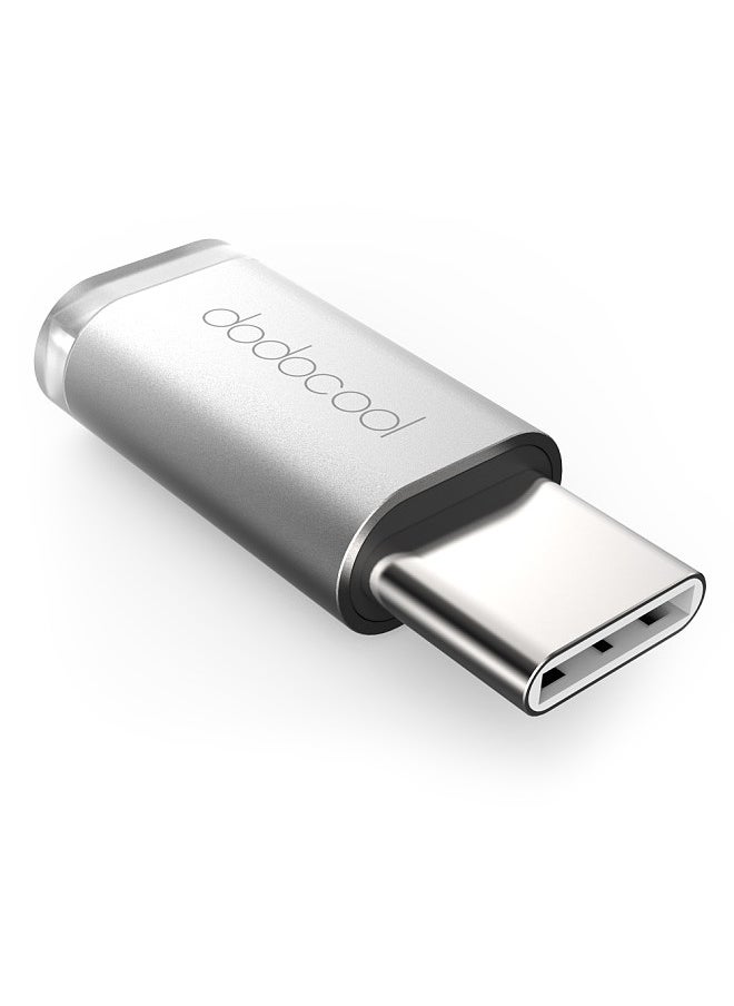 Generic dodocool Mini USB-C to Micro USB Adapter Convert USB Type-C to Micro-USB Connector for MacBook / ChromeBook Pixel / Nexus 5X / Nexus 6P / OnePlus Two / Nokia N1 / Type C Supported Device Silver  - Image 4