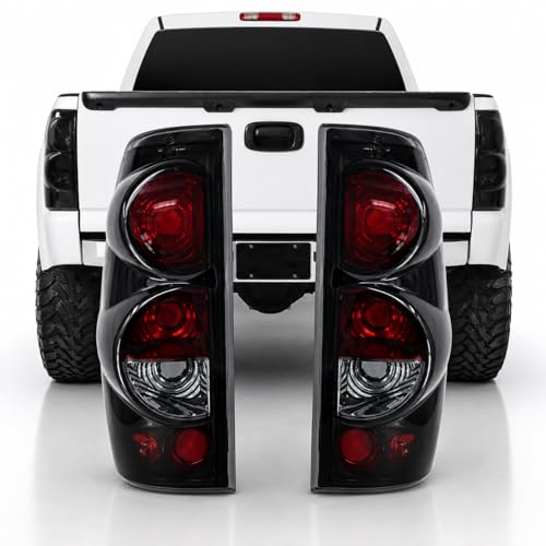 CPW Tail Lights Compatible with Chevy Silverado 1500/2500(1999-2006)/Silverado 3500(2001-2006)/2007 Classic/GMC Sierra 1500/2500(1999-2002)/Sierra 3500(2001-2002)(Black Smoke) - Image 1