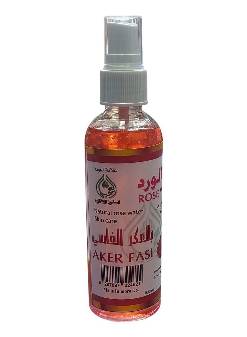 OGAILI Organic Rose Water with Aker Fassi Facial Toner - 100ml - Skin Brightening Face Toner, Gently Removes Impurities - Best for Skin Care - Image 2