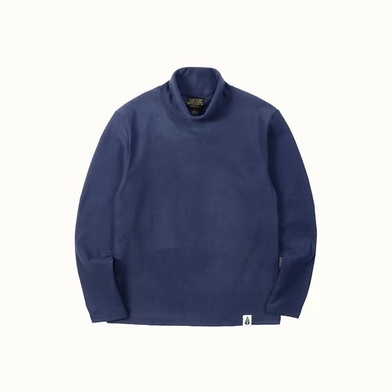 Niche Trendy Half Turtleneck Velvet Warm Bottoming Shirt Arm Elbow Patch Men'S Long Sleeve T-Shirt - Image 4