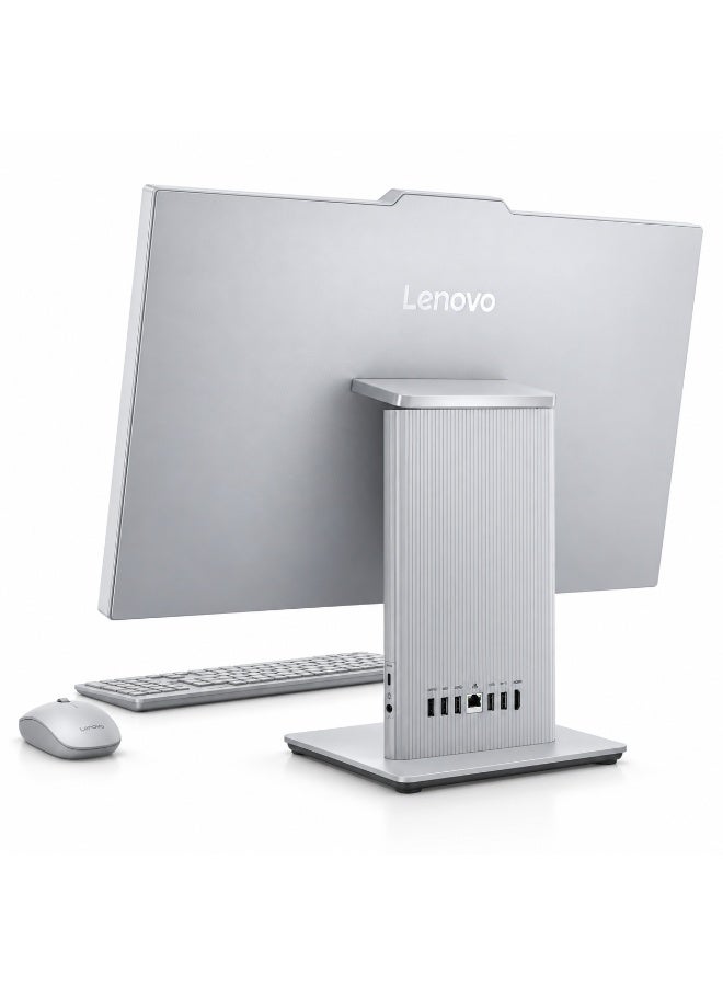لينوفو Lenovo IdeaCentre AIO 27 Desktop PC, 27" FHD IPS Display, Intel Core Ultra 7 256V Processor, 16GB LPDDR5X RAM, 512GB PCIe SSD, Upgraded to Windows 11 Home, Cloud Grey Cloud Grey - Image 5
