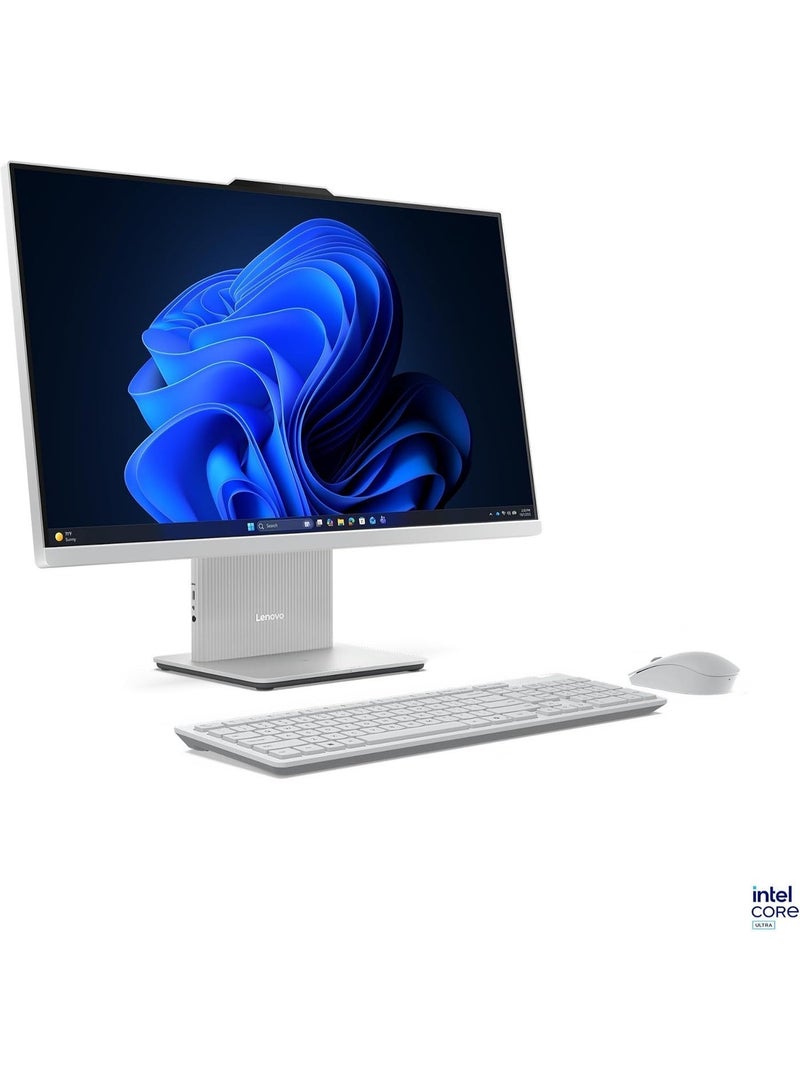 لينوفو Lenovo IdeaCentre AIO 27 Desktop PC, 27" FHD IPS Display, Intel Core Ultra 7 256V Processor, 16GB LPDDR5X RAM, 512GB PCIe SSD, Upgraded to Windows 11 Home, Cloud Grey Cloud Grey - Image 2