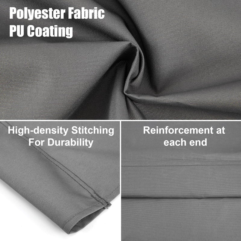 Baizoy Porch Patio Swing Seat Cover Replacement,600D Thickened Oxford Waterproof Swing Replacement,Cushion Protection,Outdoors Covers Seater for Bench,Seats Swings 3-Seat Garden (Gray, 58.2x19.7x19.7 inch) - Image 4