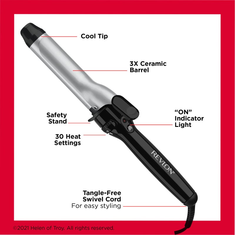 Revlon Perfect Heat Triple Ceramic Curling Iron | For Silky Smooth Tousled Curls (1-1/4 in) - Image 4