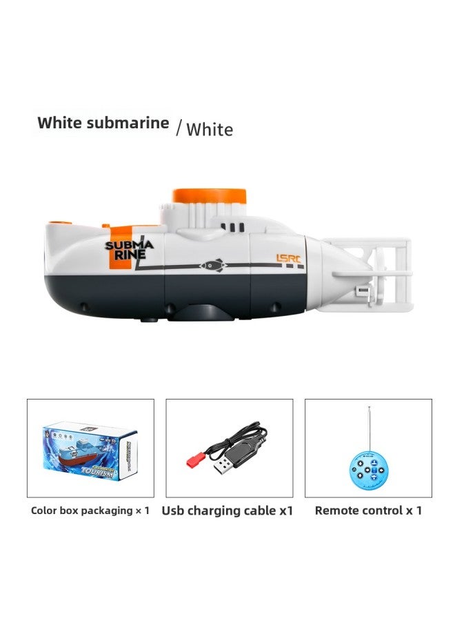 Fishing Special Remote Control Boat Remote Control Submarine Model Mini Black Technology Children's Birthday Gift Boys Electric-Color:Mini Submarine [white] Waterproof Remote Control Can Hover  - Image 1