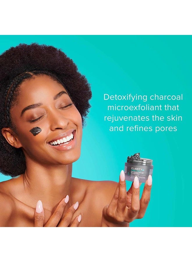 ClarityRx Down + Dirty Detoxifying Charcoal MicroExfoliant, Plant Based Exfoliating Scrub for Oily Skin, Paraben Free, Natural Skin Care (1.7 oz) - Image 2