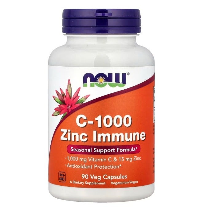 now C-1000 Zinc Immune 90 Veg Capsules - Image 1