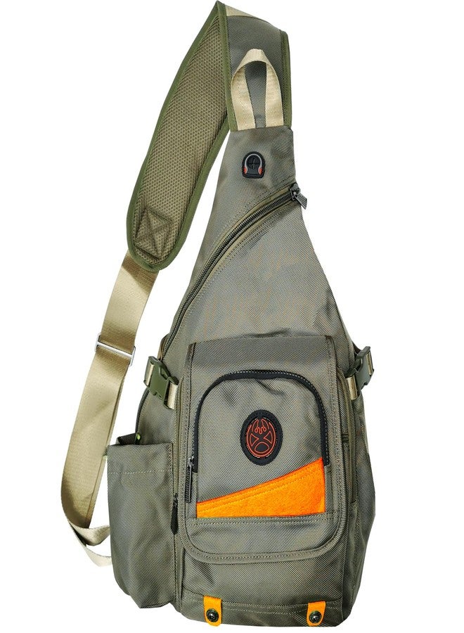 Innturt Large Sling Bag Backpack Pack 13" 14" Laptop Bag Satchel Festival Travel Backpack (Green) - Image 1