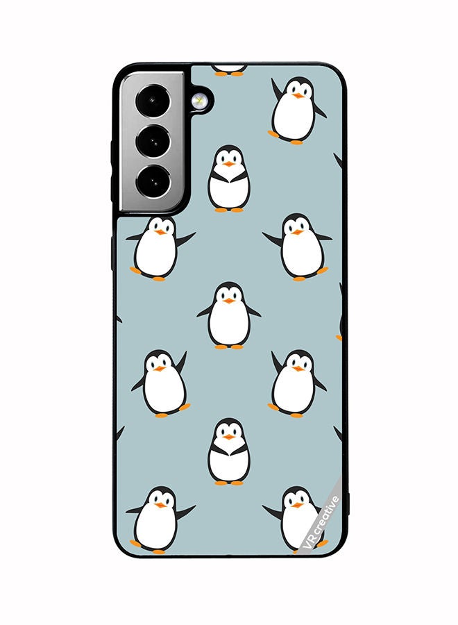VR CREATIVE Protective Case Cover For Samsung Galaxy S21 FE 5G Senguin Design Multicolour - Image 1