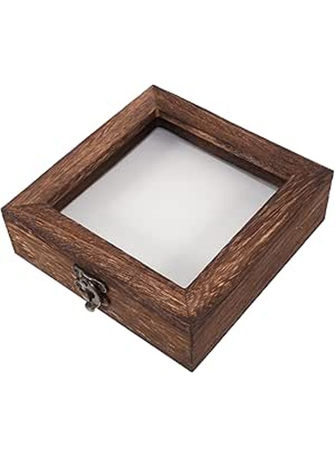 Wood Shadow Box Display Case Large Butterfly Insect Frame for Glass Wall Mount Collection - Image 1