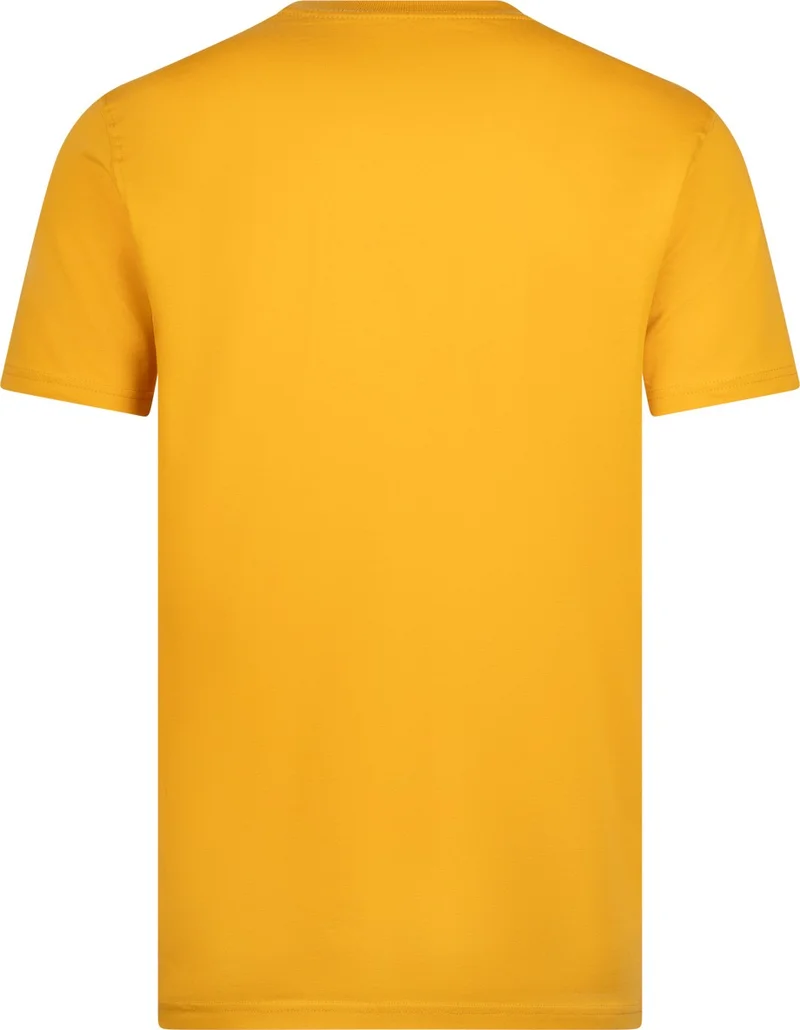 هاتيموغلو Yellow Regular Fit Crew Neck Cotton Basic T-Shirt