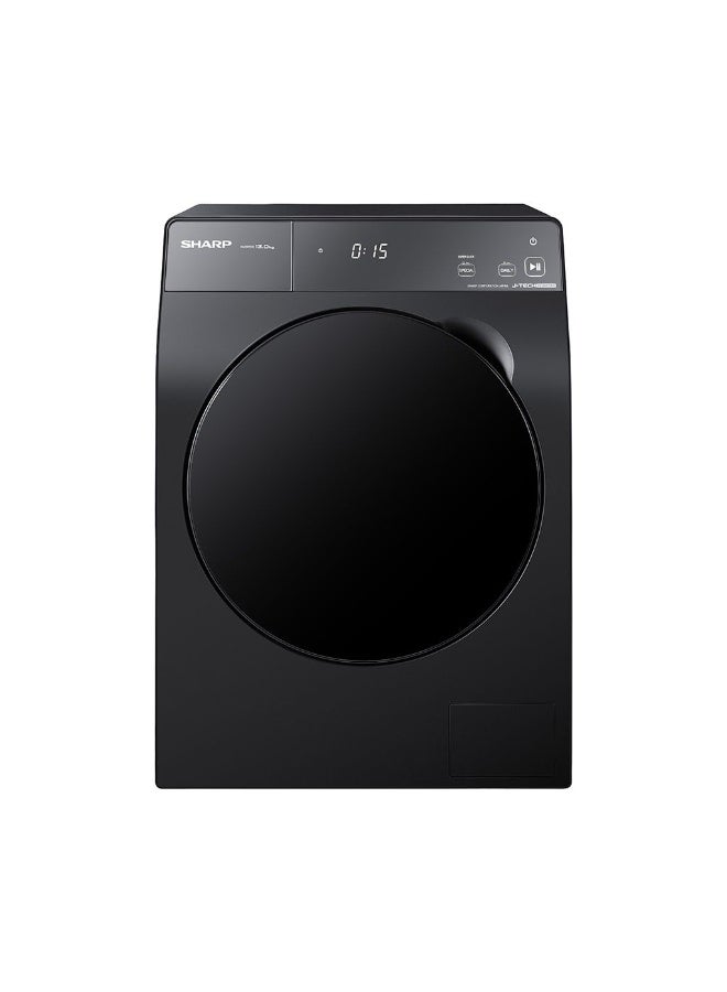 شارب K-PRO Washing Machine Fully Automatic 13 Kg Inverter - 13 kg ES-FP132KLE-G Dark Silver - Image 1