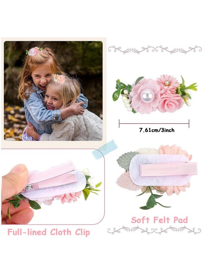 PALAY PALAY® 3pcs Flower Hair Clips for Girls Pearl Hair Clips Bridal Hair Accessories Hair Barrettes Hair Accessories Hair Dressing for Flower Girls - Image 2