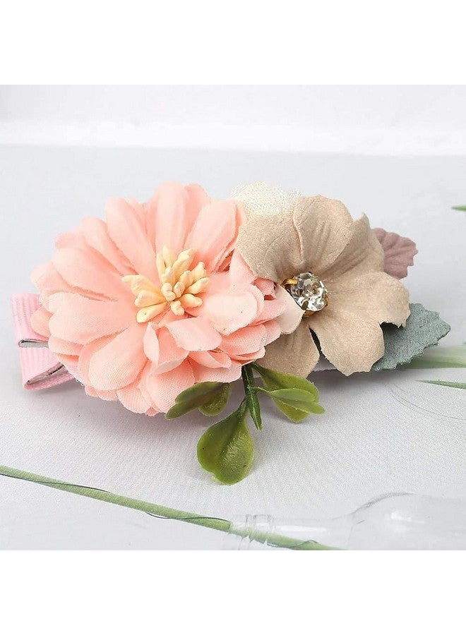 PALAY PALAY® 3pcs Flower Hair Clips for Girls Pearl Hair Clips Bridal Hair Accessories Hair Barrettes Hair Accessories Hair Dressing for Flower Girls - Image 4
