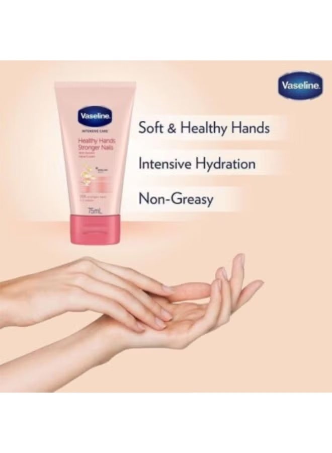 Vaseline Hand Cream, Healthy Hands and Stronger Nails Hand and Nail Cream (75 ml) - Image 3
