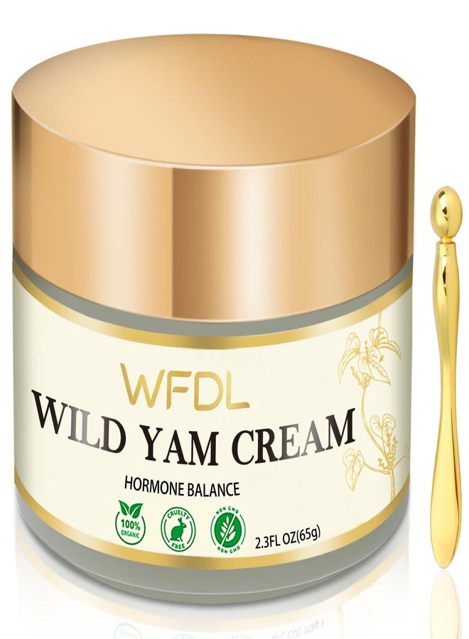WFDL كريم اليام البري العضوي مع البرسيم الأحمر، كريم مرطب للنساء، يتضمن أداة تطبيق (2.3 أونصة) - Image 1