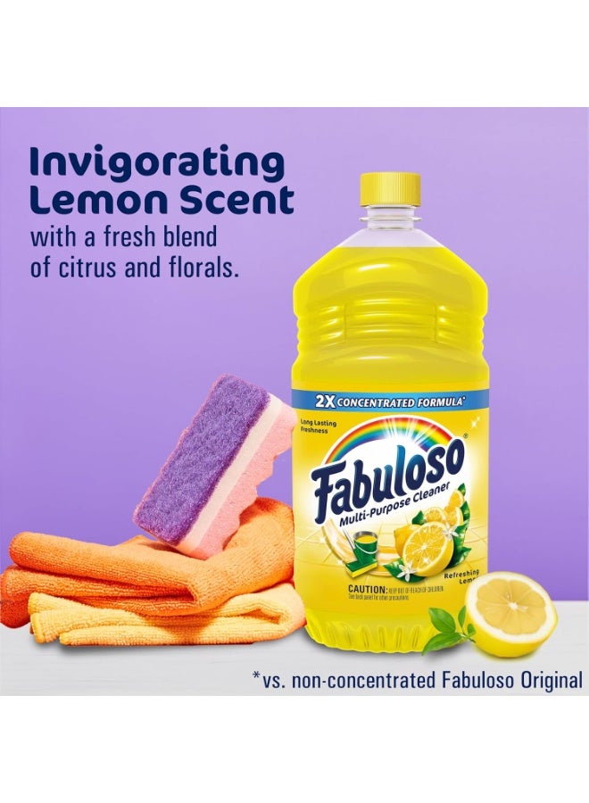 Fabuloso منظف فابولوس متعدد الأغراض، تركيبة مركزة 2X، رائحة ليمون منعشة، 56 أونصة - Image 4