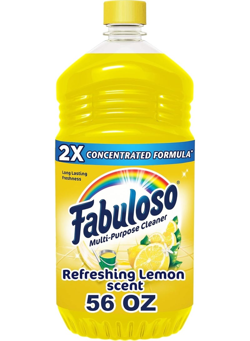 Fabuloso منظف فابولوس متعدد الأغراض، تركيبة مركزة 2X، رائحة ليمون منعشة، 56 أونصة - Image 1