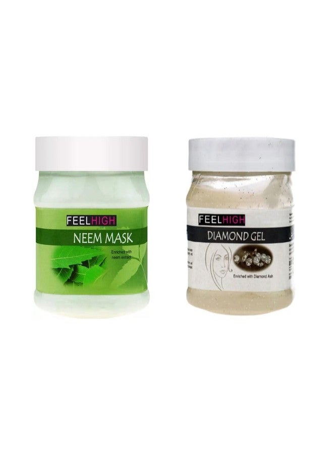 Feelhigh Face And Body Neem Mask Fight Wrinkles 500ml And Face Skin Purifying Gel 500ml (Neem Mask And Diamond Gel) - Image 1