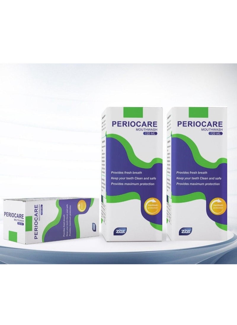 Ziax pharma Periocare mouth wash 120 ml 3 packs 