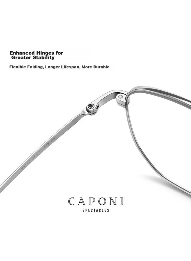 CAPONI نظارات قراءة مستوردة من ألمانيا للرجال والنساء، مضادة للضوء الأزرق، ثنائية البؤرة، تركيز تلقائي، عالية الدقة، نظارات قراءة تيتانيوم فائقة الخفة - Image 4