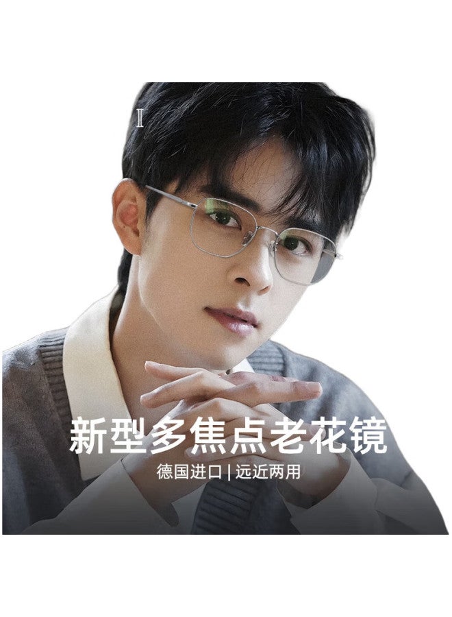 CAPONI نظارات قراءة مستوردة من ألمانيا للرجال والنساء، مضادة للضوء الأزرق، ثنائية البؤرة، تركيز تلقائي، عالية الدقة، نظارات قراءة تيتانيوم فائقة الخفة - Image 2