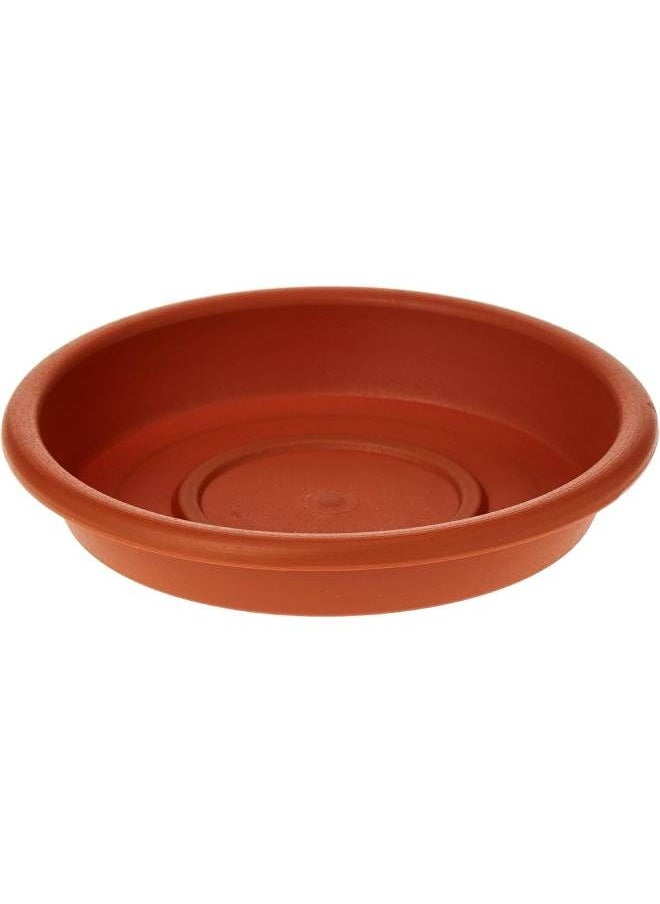Cosmoplast Cosmoplast Plastic Round Flowerpot 6” With Tray (Terracotta)  - Image 2