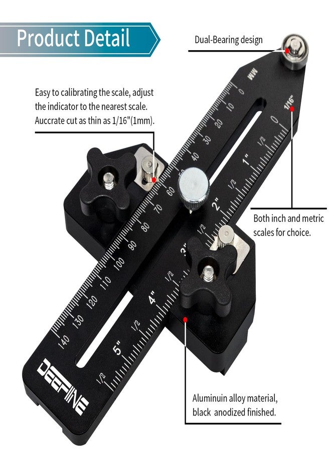 DEEFIINE Thin Rip Jig Table Saw Jig Guide for Making Repetitive Narrow Thin Strip Cuts Woodworking Tools Fast Thin Ripping Guide - Image 3