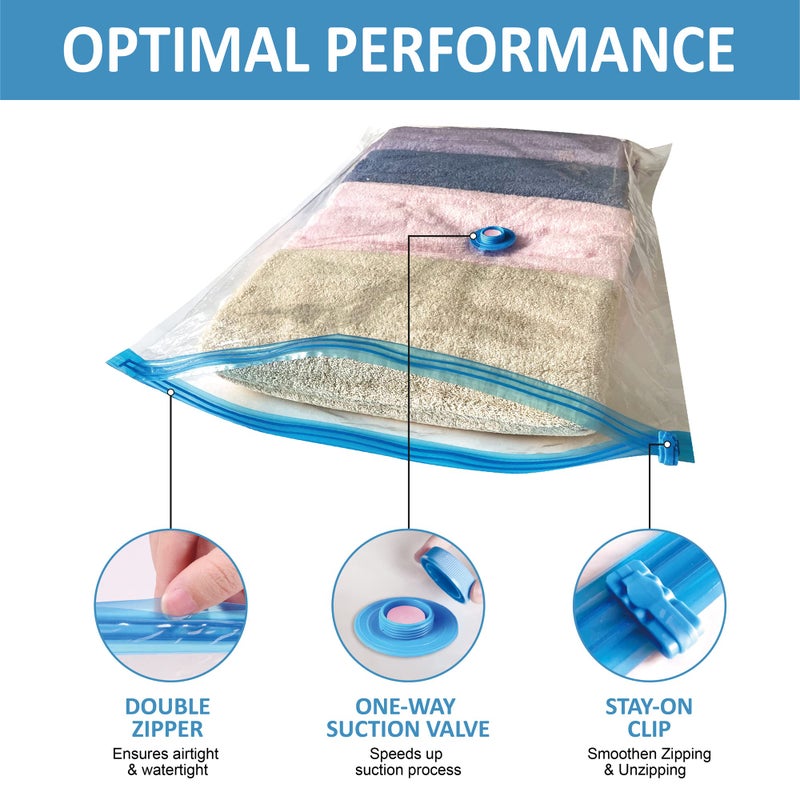 Roomimaster Vacuum Storage Bags, Vacuum Seal Space Saver Bags for Clothing, Travel Lugggage, Carry-on, Blankets, Comforters, Pillow, Bedding, 20 Combo - Image 5