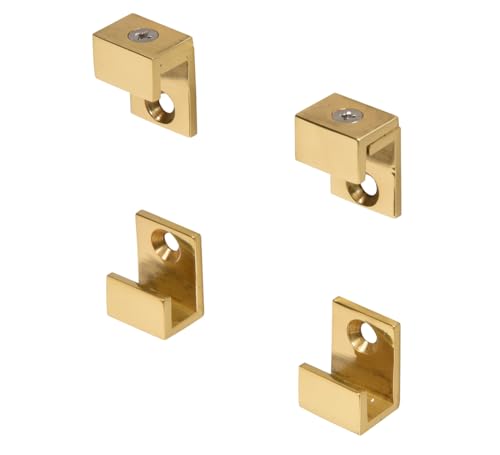 CRL Brass 5/8" Wide Mirror Clip Set - Image 1